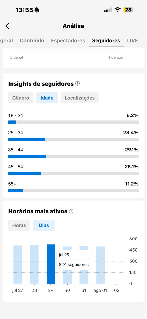 Origem de tráfego do TikTok